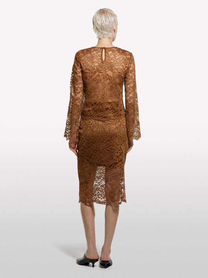Hellbraune Spitzenbluse - blusen für damen - Braun | Sisley image number 2